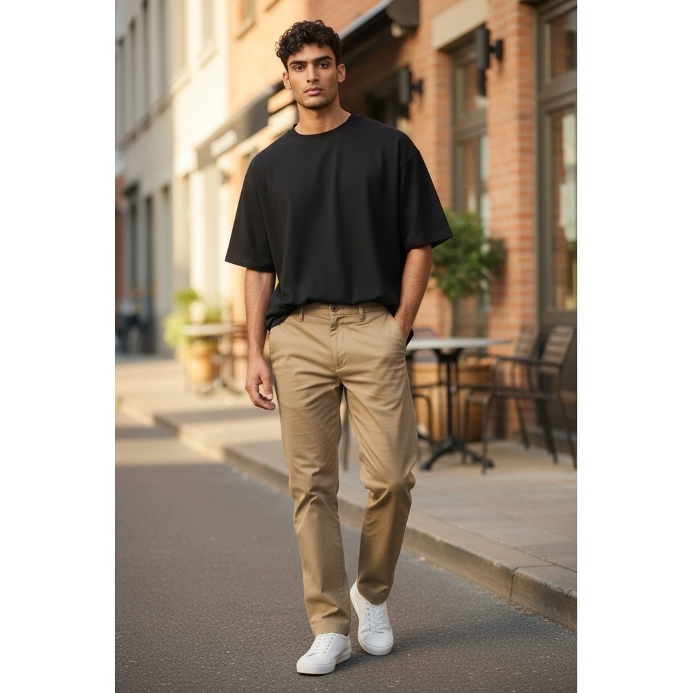 Quince Men's Chino Pants Beige Slim Straight Flat Front 5-Pocket 32x32 capsule